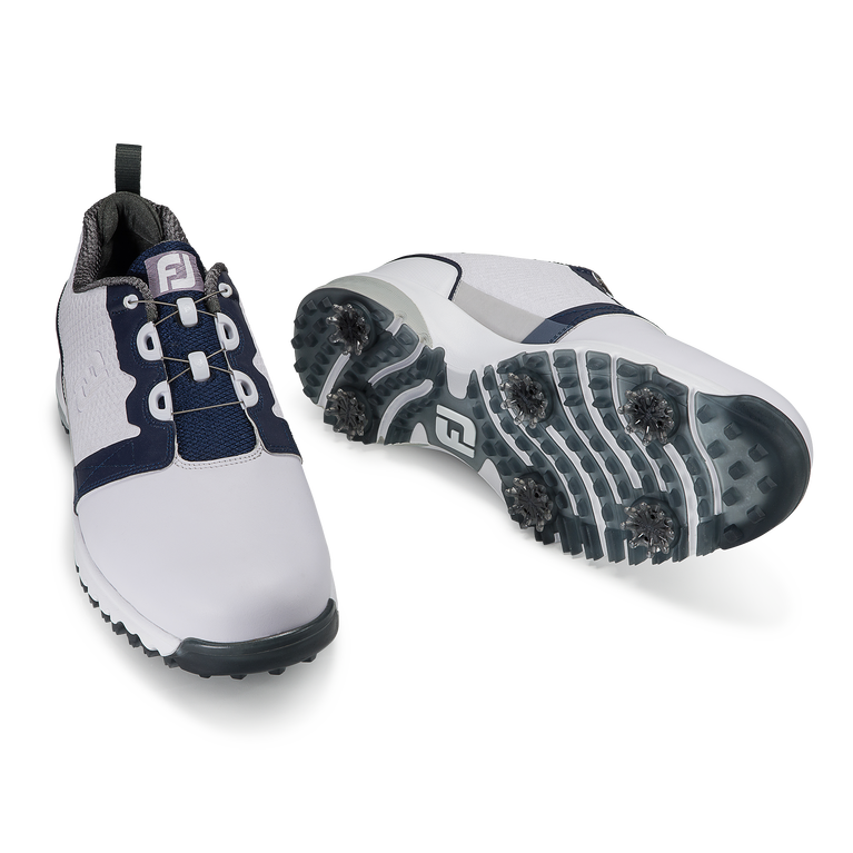 Footjoy Contour Fit Boa Men S Golf Shoe White Navy Previous