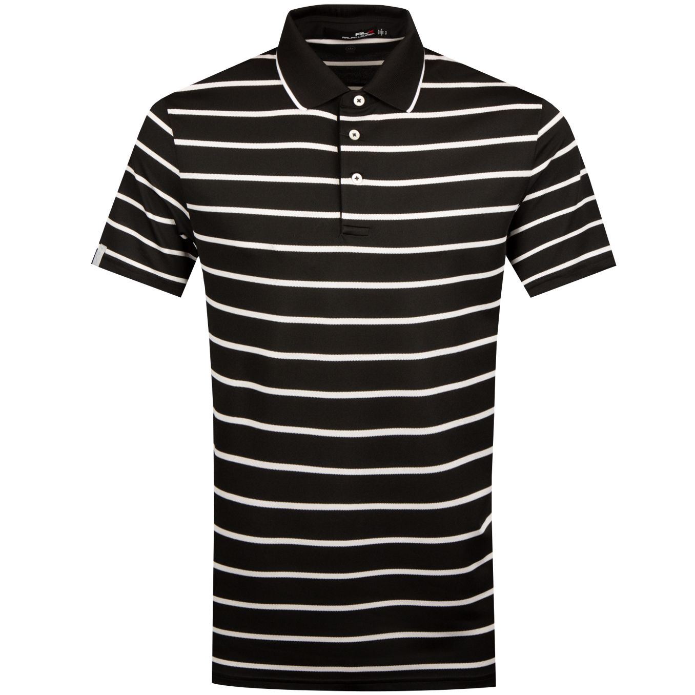 Polo Lightweight Stripe Tech Pique Polo Black/Pure White - SS19 Polo Ralph Lauren Picture