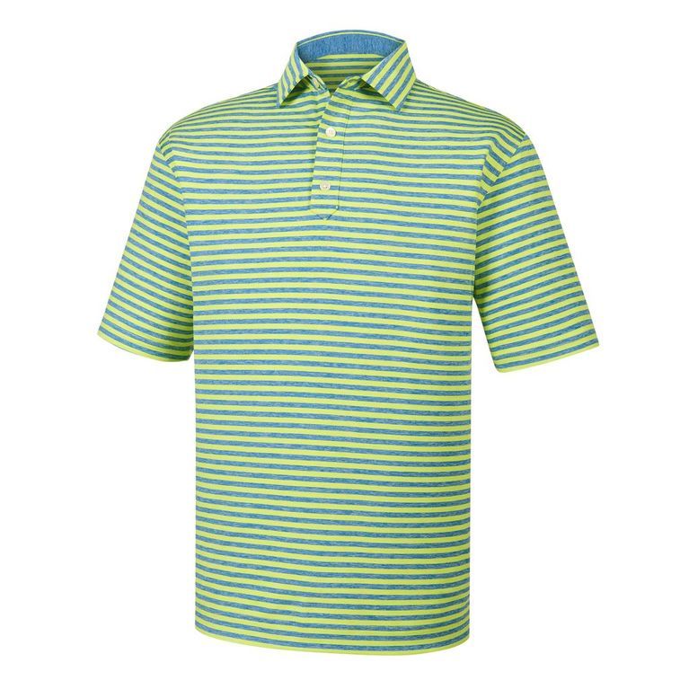 Shirt Heather Lisle Stripe Self Collar Polo FootJoy Picture