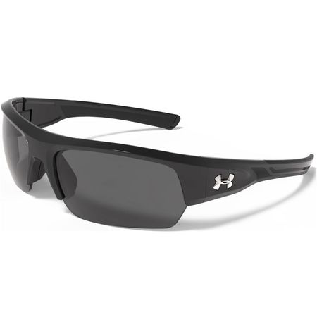 Sunglasses Under Armour Big Shot Sunglasses - Shiny Black & Black Frame - Gray Lenses Under Armour Picture