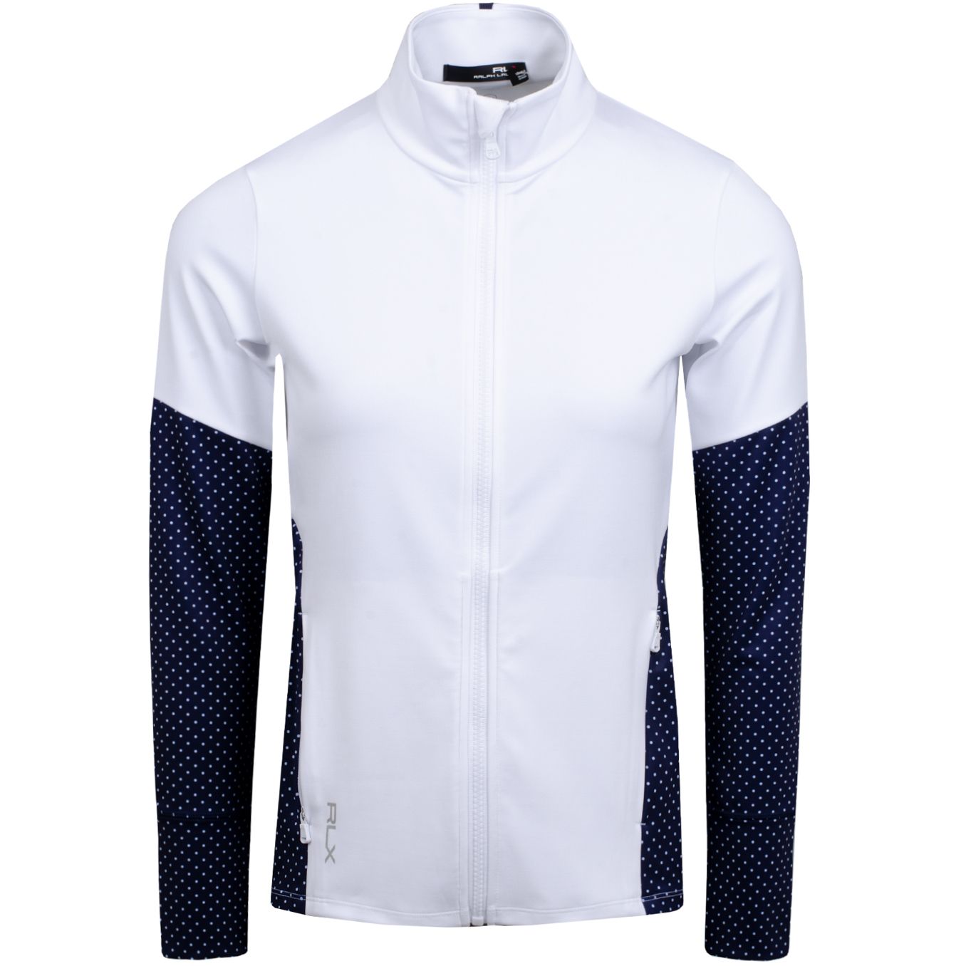 MidLayer Womens Powerstretch Jersey Pure White/Navy Dot - AW19 Polo Ralph Lauren Picture