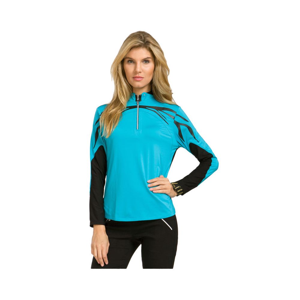 TShirt Cyan Group: Long Sleeve Chest Flame Top Jamie Sadock Picture