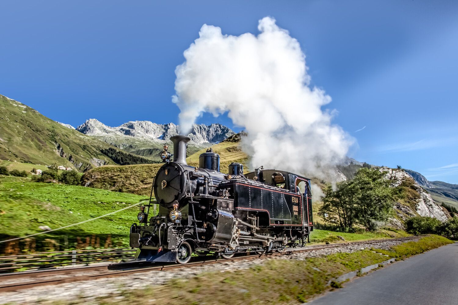 Furka Steam Railway illustration