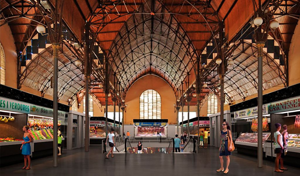 Central Market of Tarragona illustration