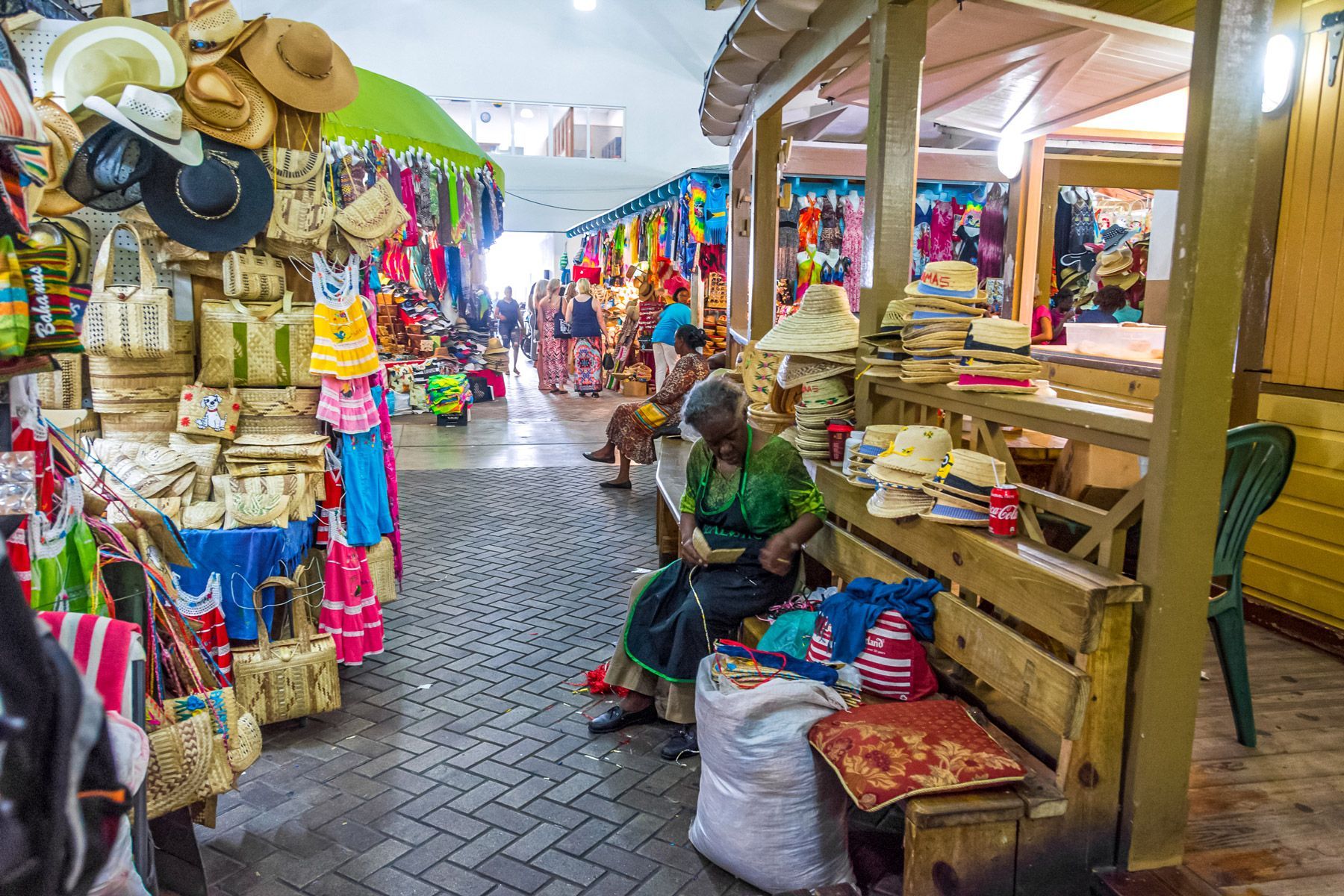 Straw Market Nassau illustration