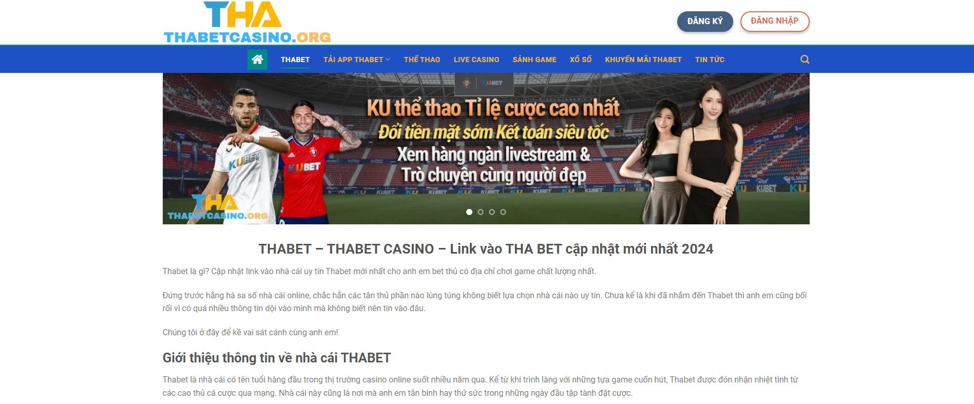 Nhà Cái Thể Thao THABET Cover Picture